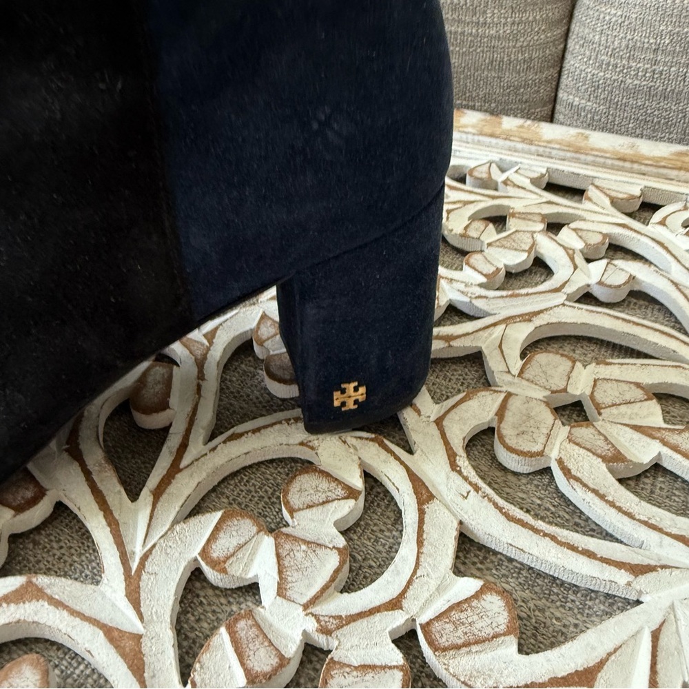 Tory Burch Suede Leather Ankle Boots Heels Women’s 11 - Picture 7 of 12